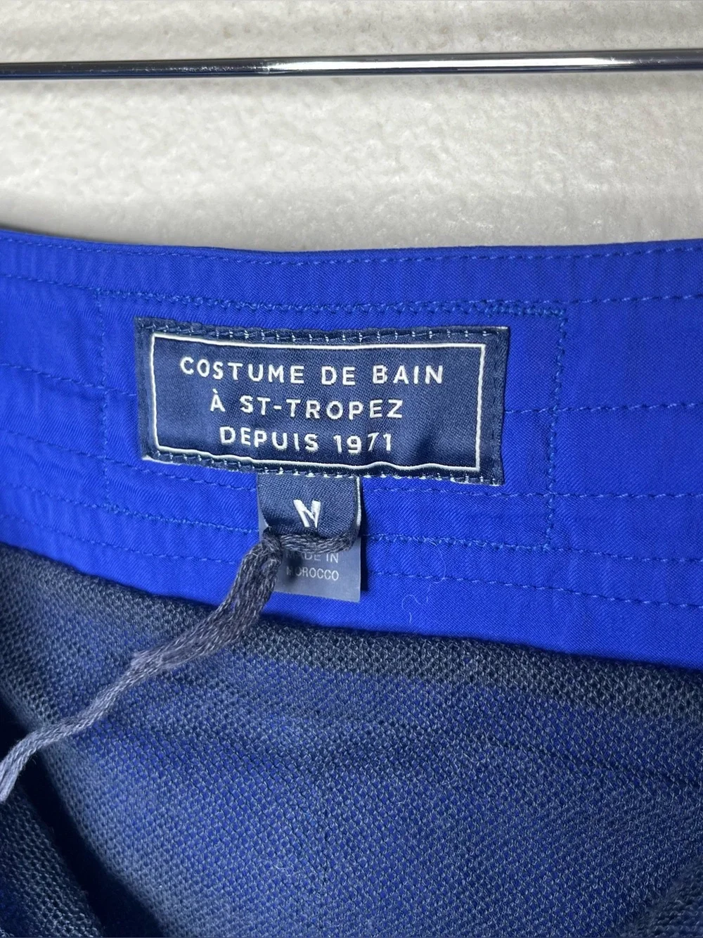 Vilebrequin Solid Blue Flat Belt Swim Shorts Trunks Short Inseam Size Medium